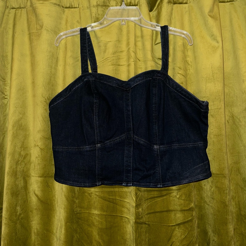 Torrid denim corset top